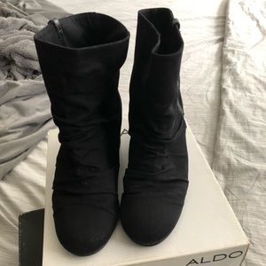 Aldo black ankle/calf booties